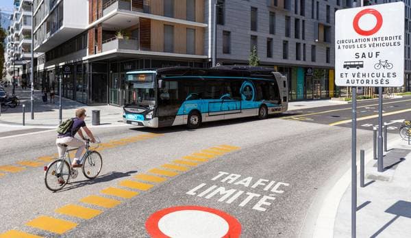 Signalisation d'une ZTL à Grenoble. ©Grenoble Metropole