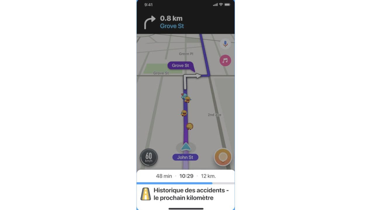 La nouvelle fonctionnalité de l'application Waze concernant l'historique des accidents. ©generation-nt