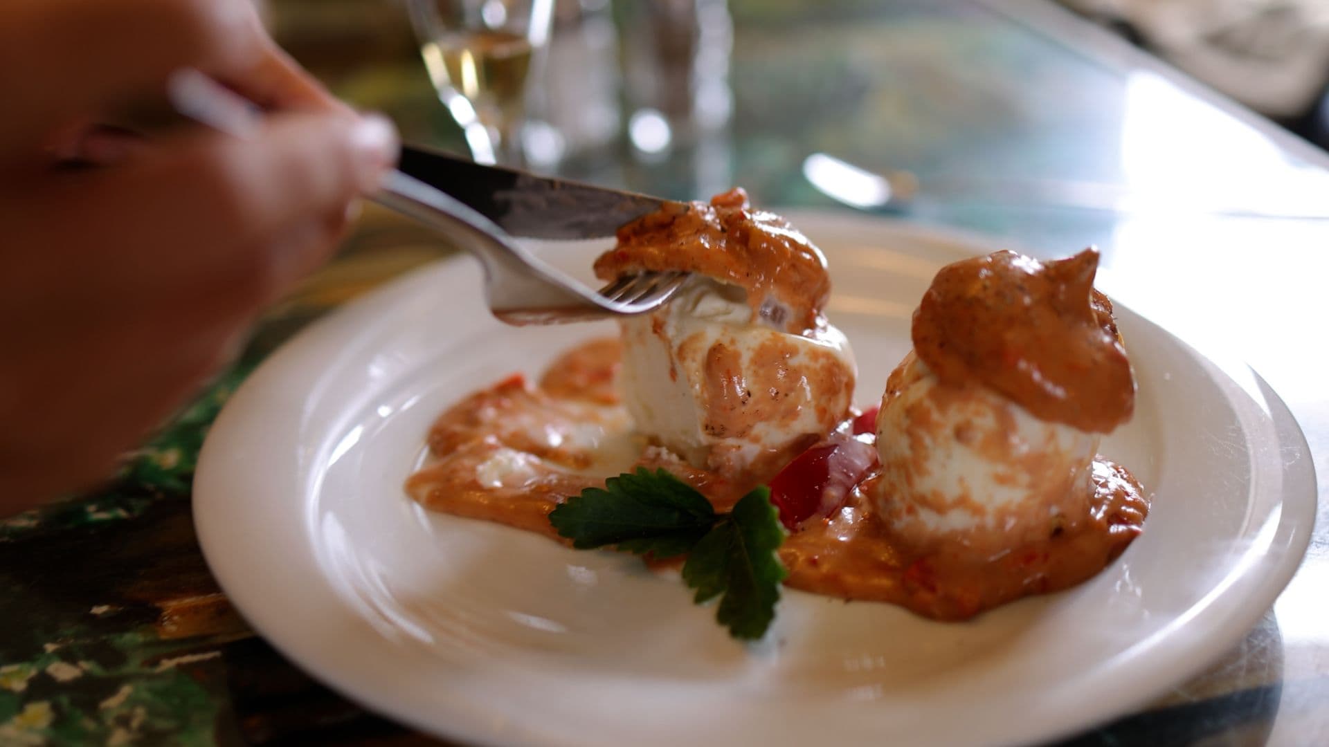 Les profiteroles chèvre et poivron de Chez Nanou.