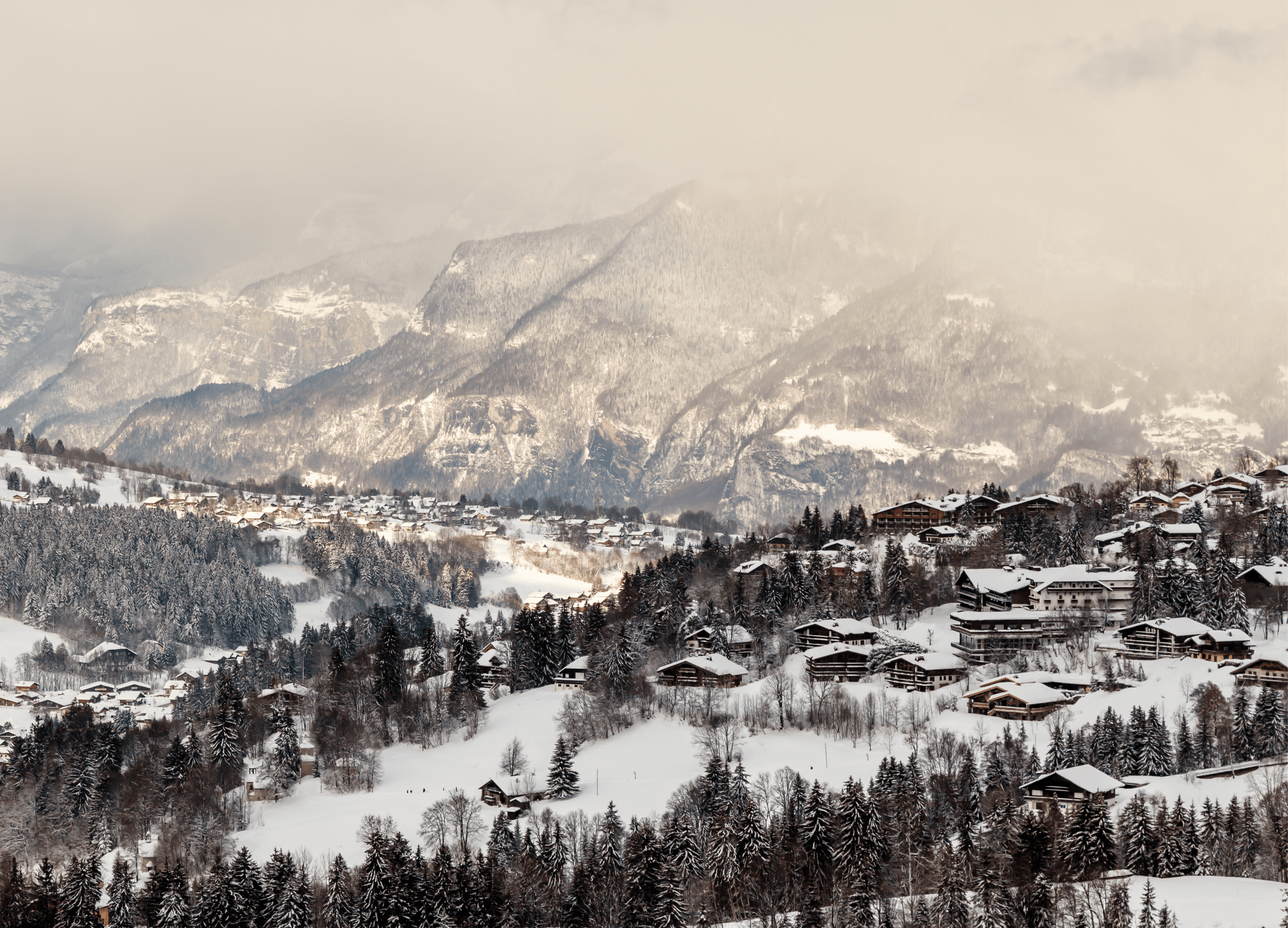 Megève enneigée.