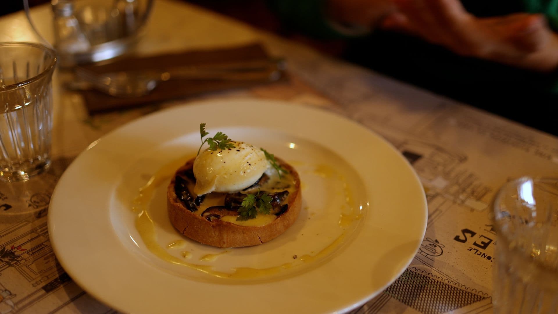 La tartelette aux shiitakés du restaurant Chez l'Oncle Jules.