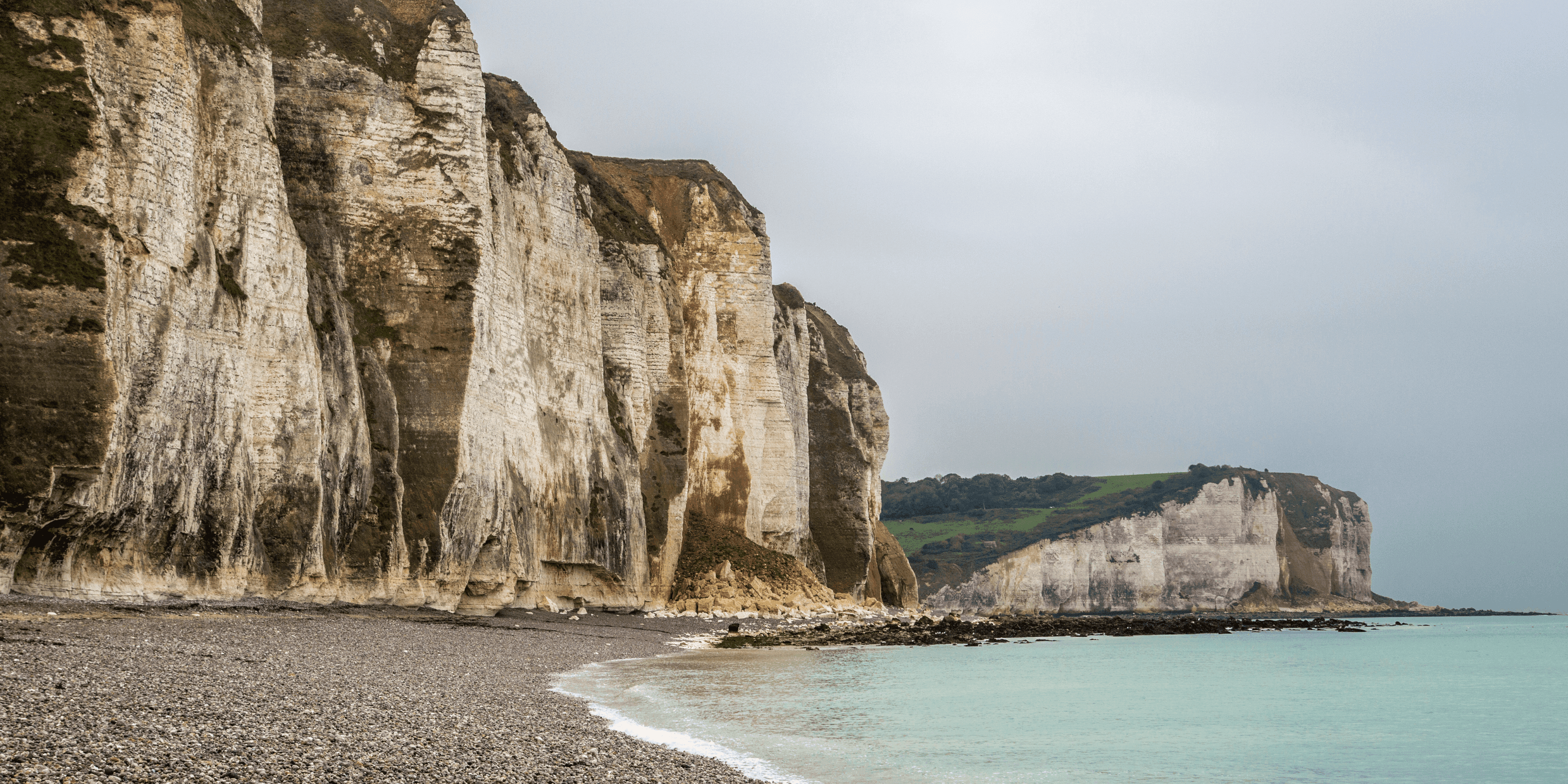 Les falaises du côté de Fécamp.